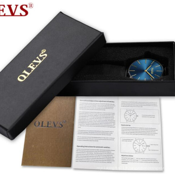 Coffret cadeau noir de marque OLEVS Coffret cadeau OLEVS pour montre Coffret cadeau douanier pour montre à quartz et montre mécanique
